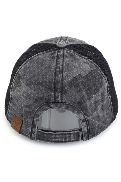 C.C Women's American Flag Embroidery Camo Baseball Cap 4th of July